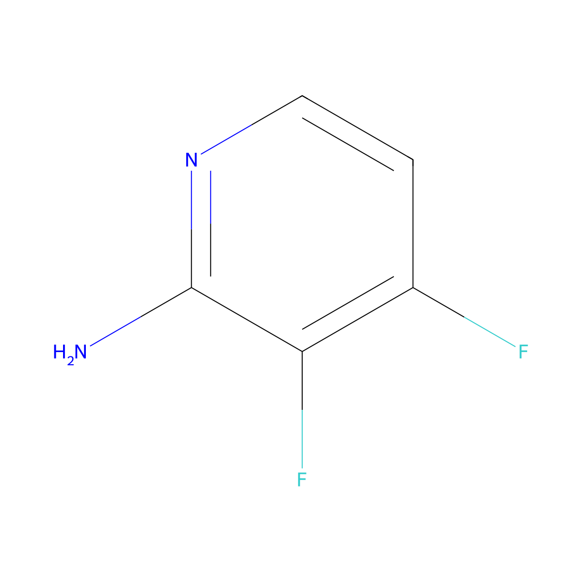 3,4-Difluoropyridin-2-amine molecular structure, CAS 1804379-06-3