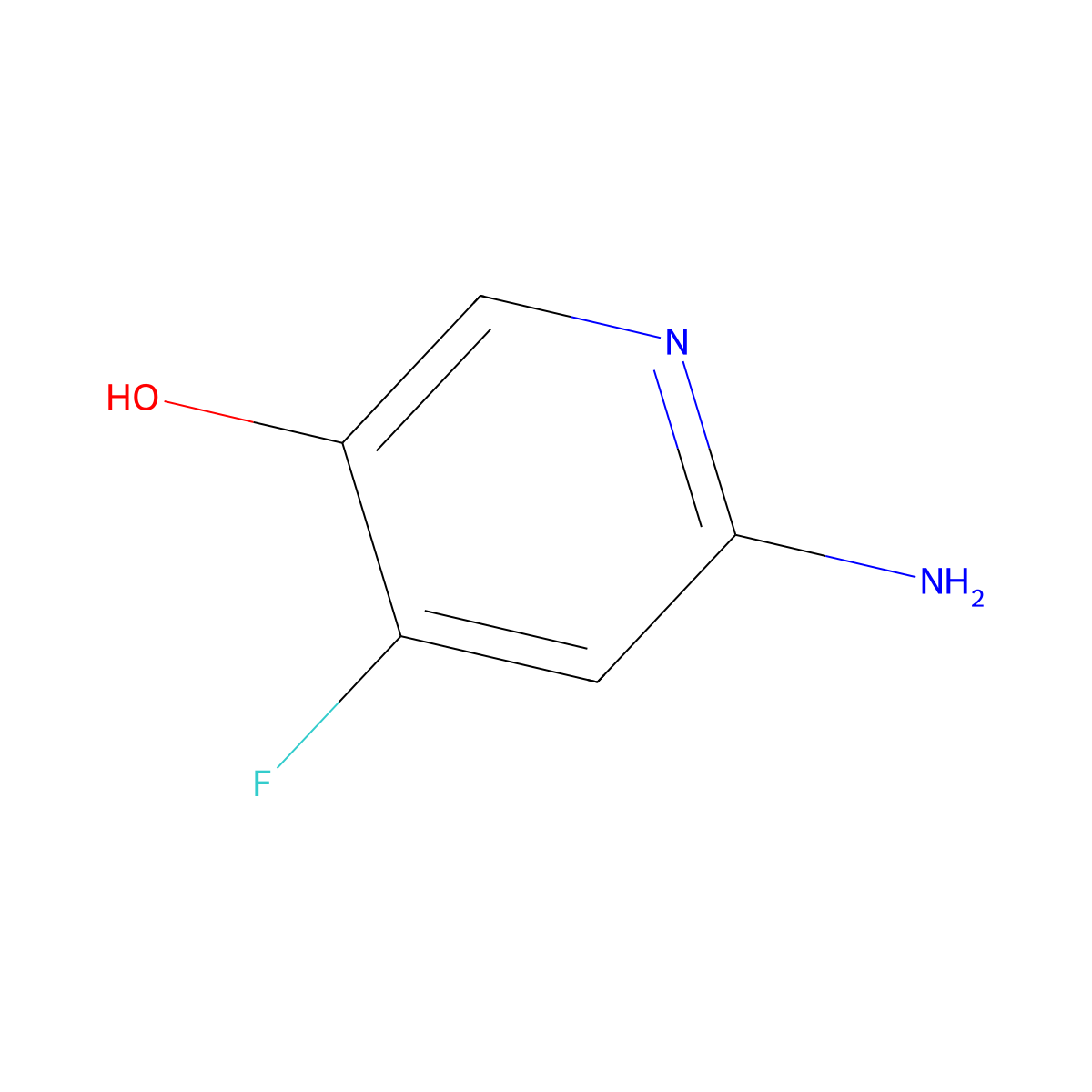 6-Amino-4-fluoropyridin-3-ol molecular structure, CAS 1804379-24-5