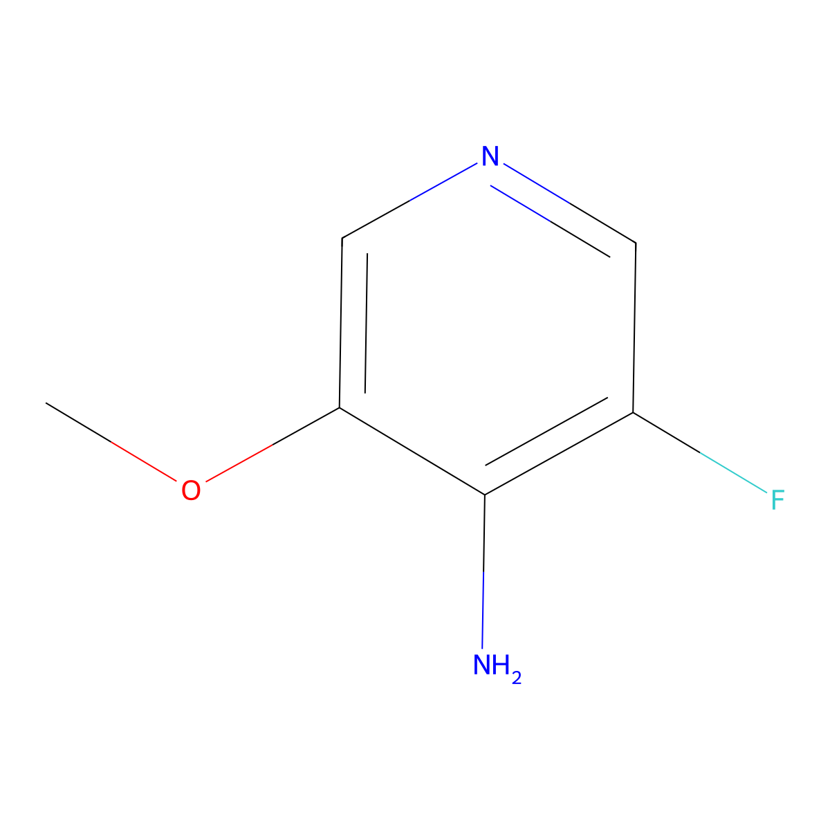 3-Fluoro-5-methoxypyridin-4-amine molecular structure, CAS 1804379-42-7
