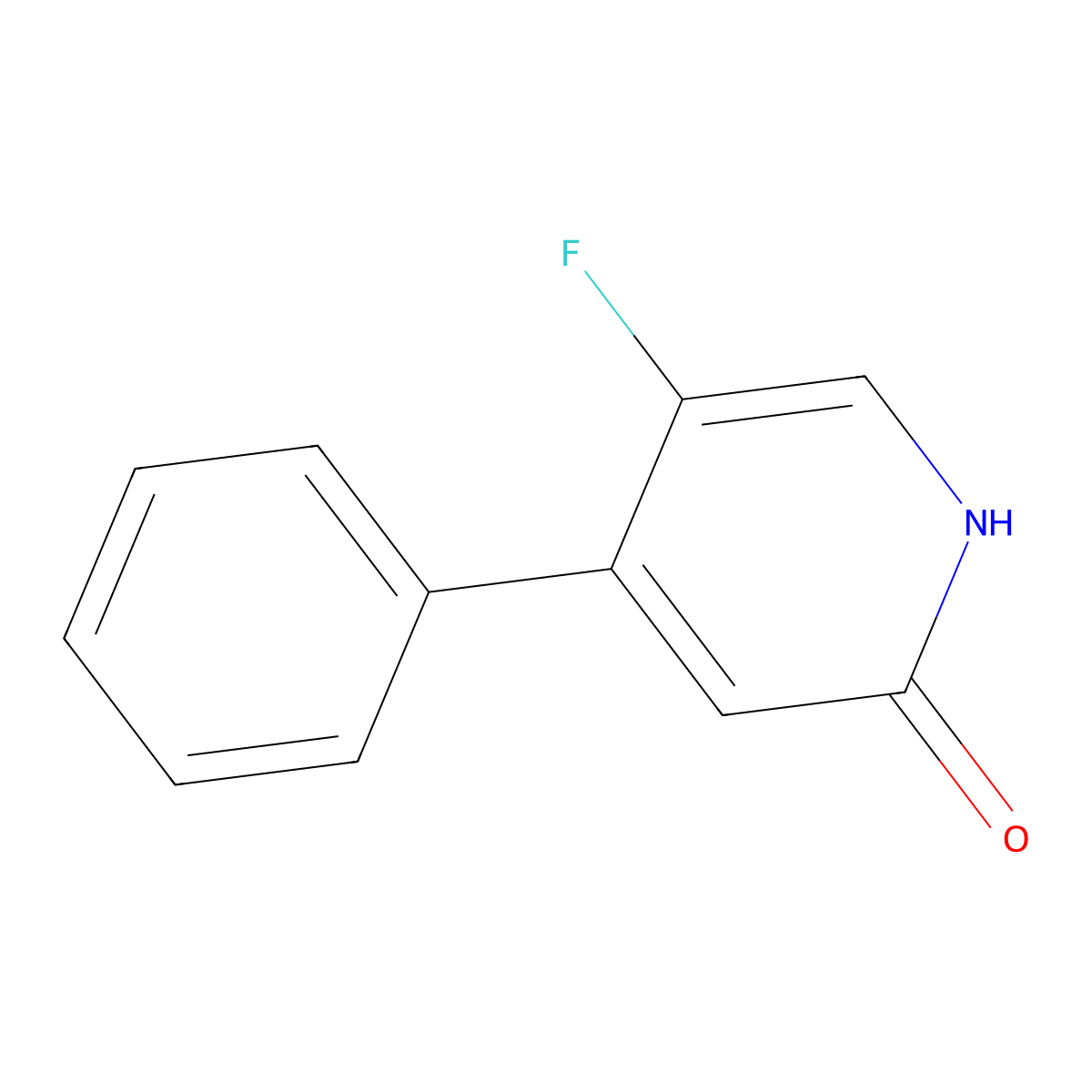 5-Fluoro-4-phenylpyridin-2(1H)-one molecular structure, CAS 1804388-17-7