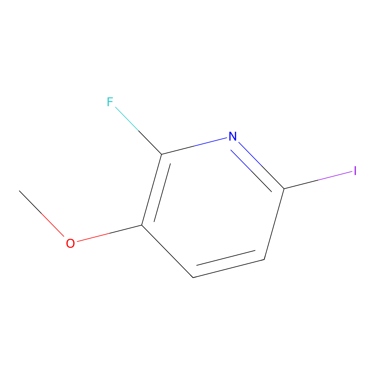 2-Fluoro-6-iodo-3-methoxypyridine molecular structure, CAS 1804390-35-9