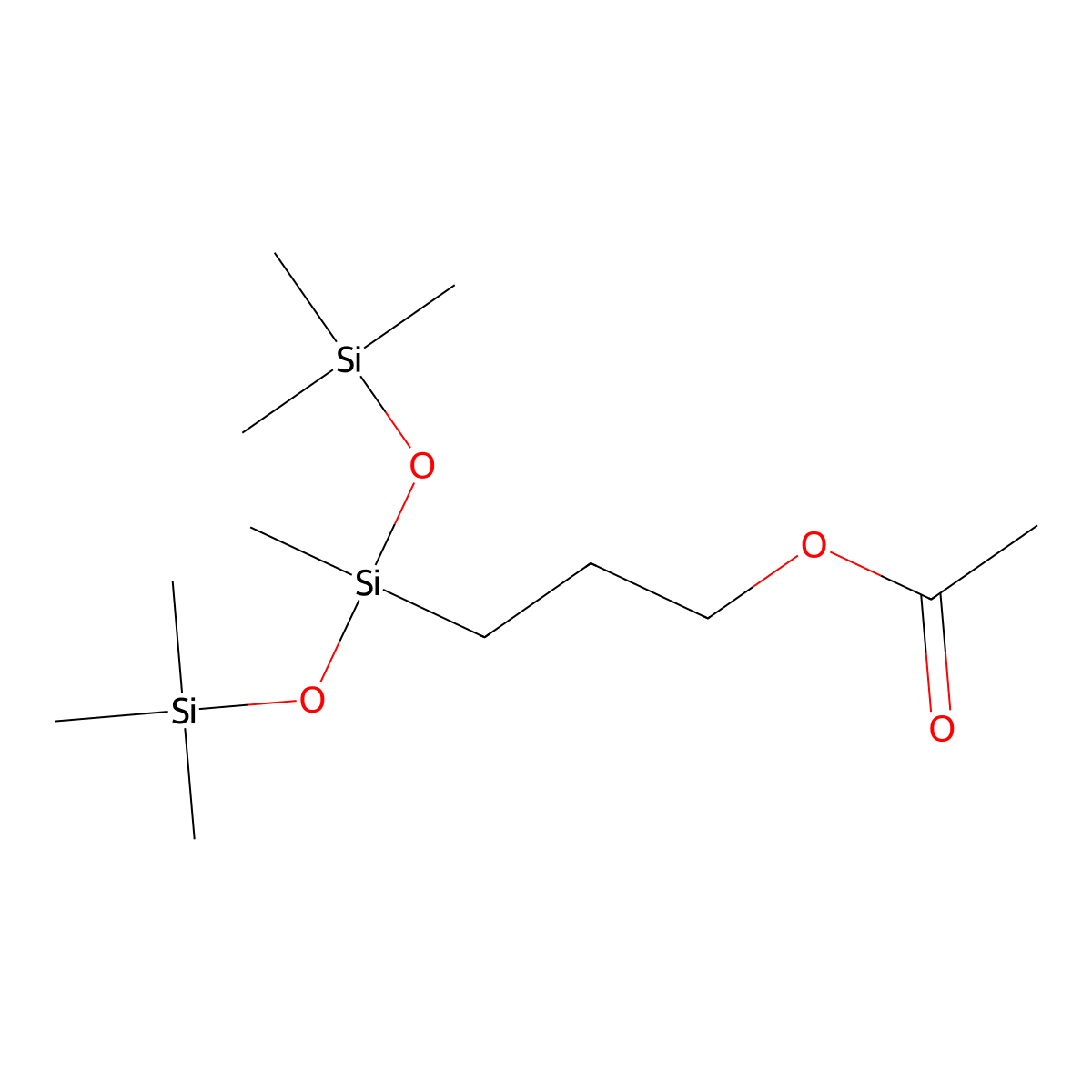 3-(3-Acetoxypropyl)heptamethyltrisiloxane molecular structure, CAS 18044-09-2