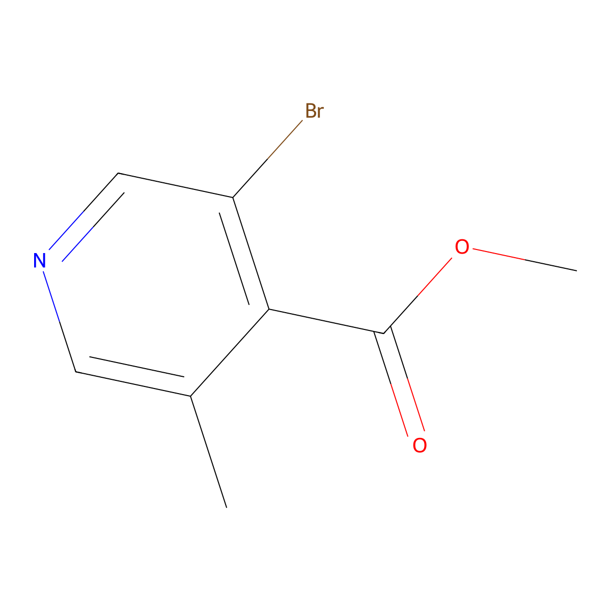 Methyl 3-bromo-5-methylpyridine-4-carboxylate molecular structure, CAS 1804406-70-9