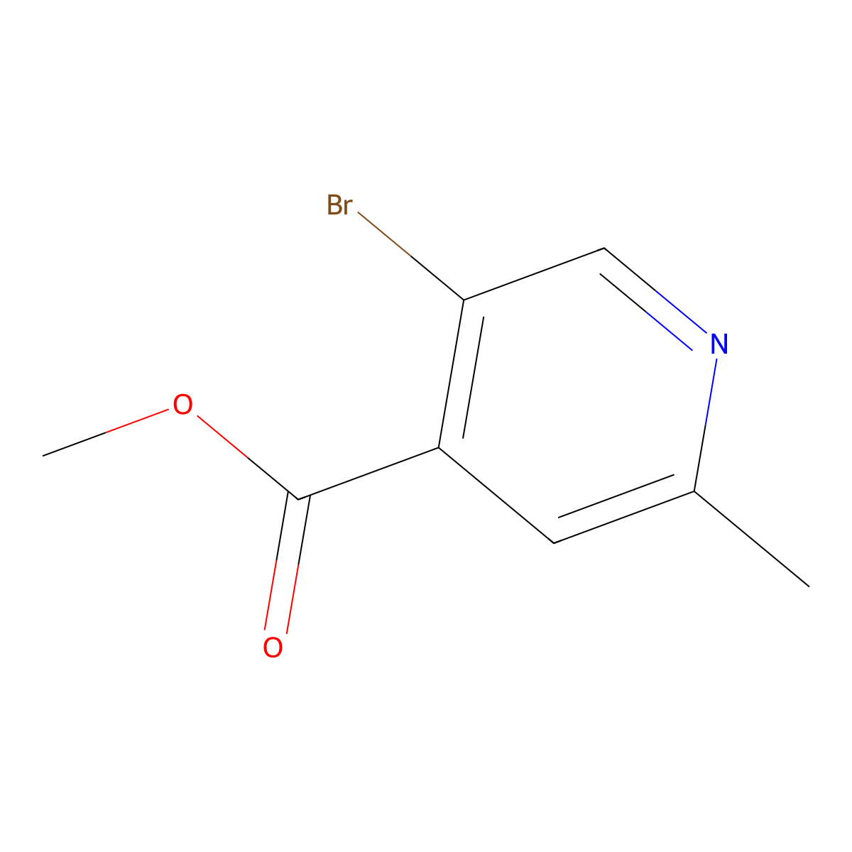 Methyl 5-bromo-2-methylisonicotinate molecular structure, CAS 1804406-76-5