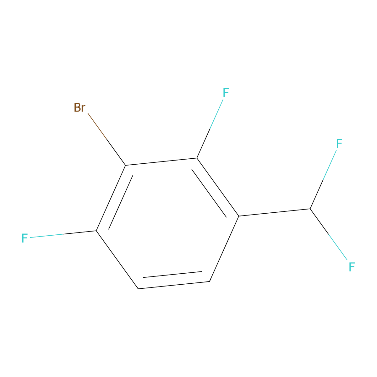 3-Bromo-2,4-difluorobenzodifluoride molecular structure, CAS 1804408-83-0