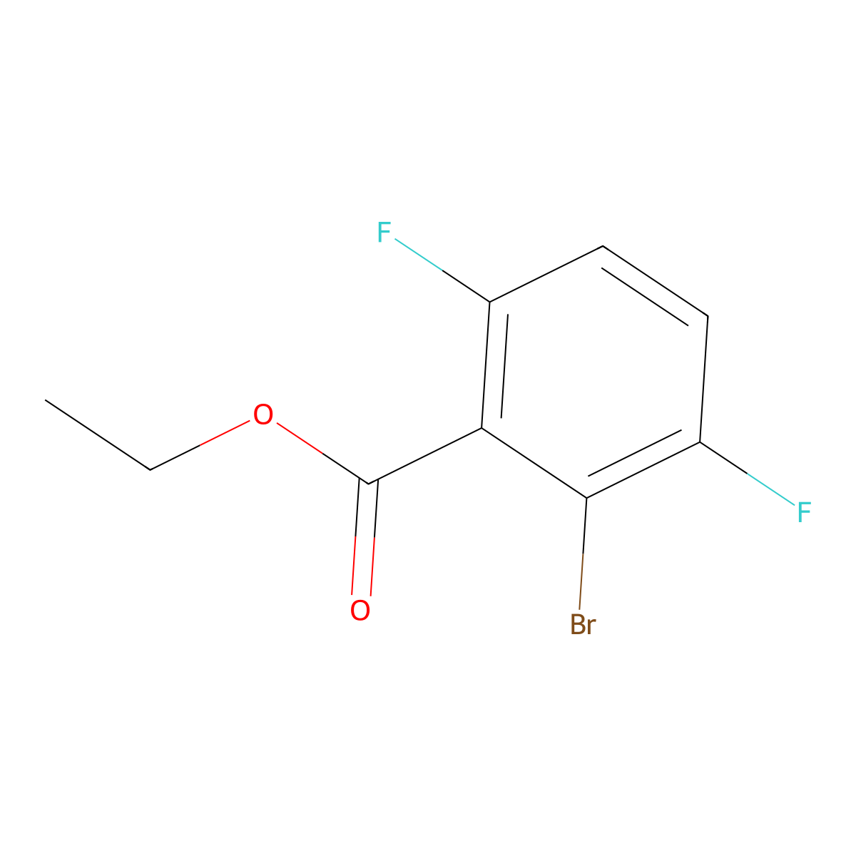 Ethyl 2-bromo-3,6-difluorobenzoate molecular structure, CAS 1804408-94-3