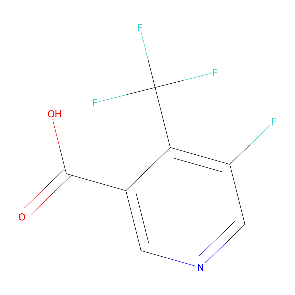 5-Fluoro-4-(trifluoromethyl)pyridine-3-carboxylic acid molecular structure, CAS 1804409-47-9