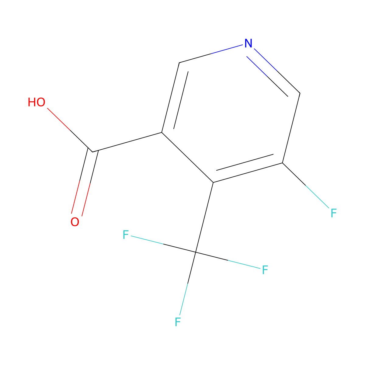 5-Fluoro-4-(trifluoromethyl)pyridine-3-carboxylic acid molecular structure, CAS 1804409-47-9