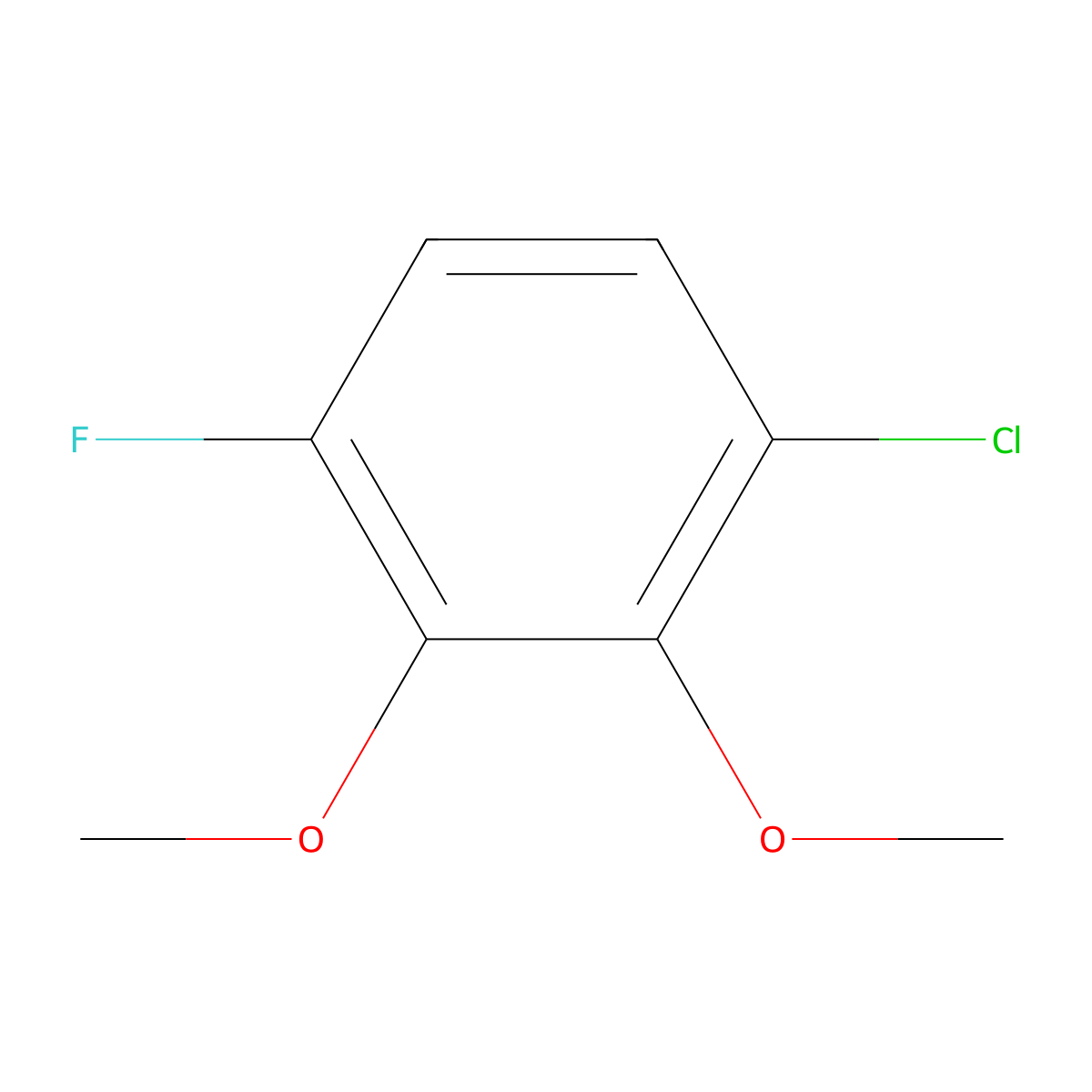 1-Chloro-2,3-dimethoxy-4-fluorobenzene molecular structure, CAS 1804409-83-3