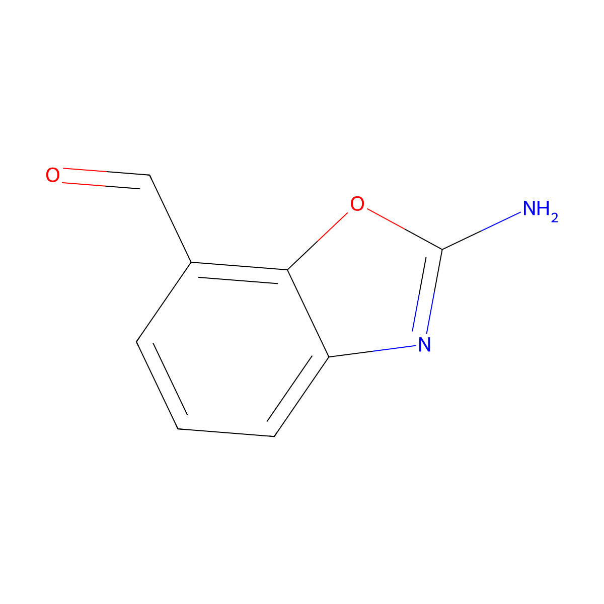 2-Aminobenzo[d]oxazole-7-carbaldehyde molecular structure, CAS 1804411-34-4