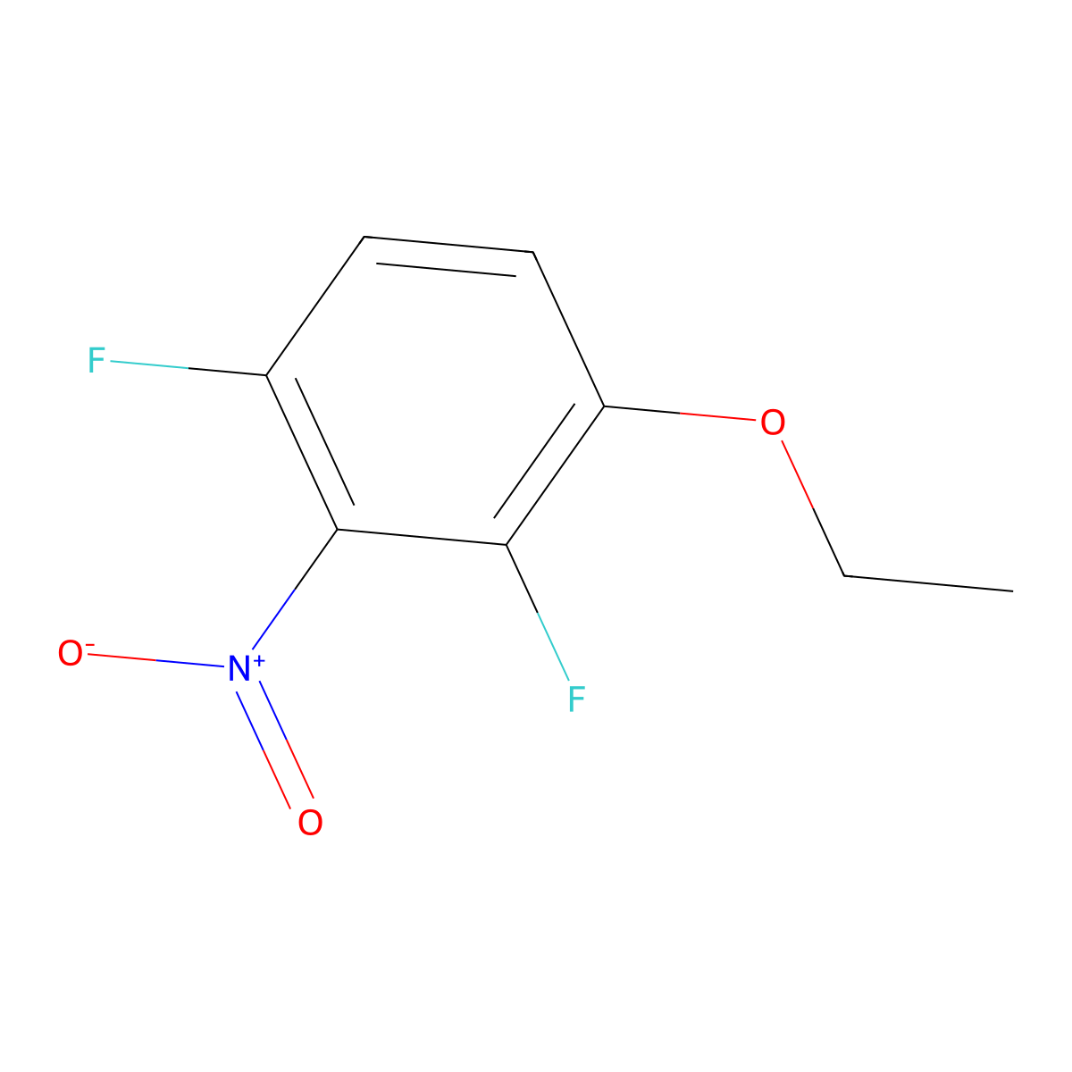 1,3-Difluoro-4-ethoxy-2-nitrobenzene molecular structure, CAS 1804412-94-9