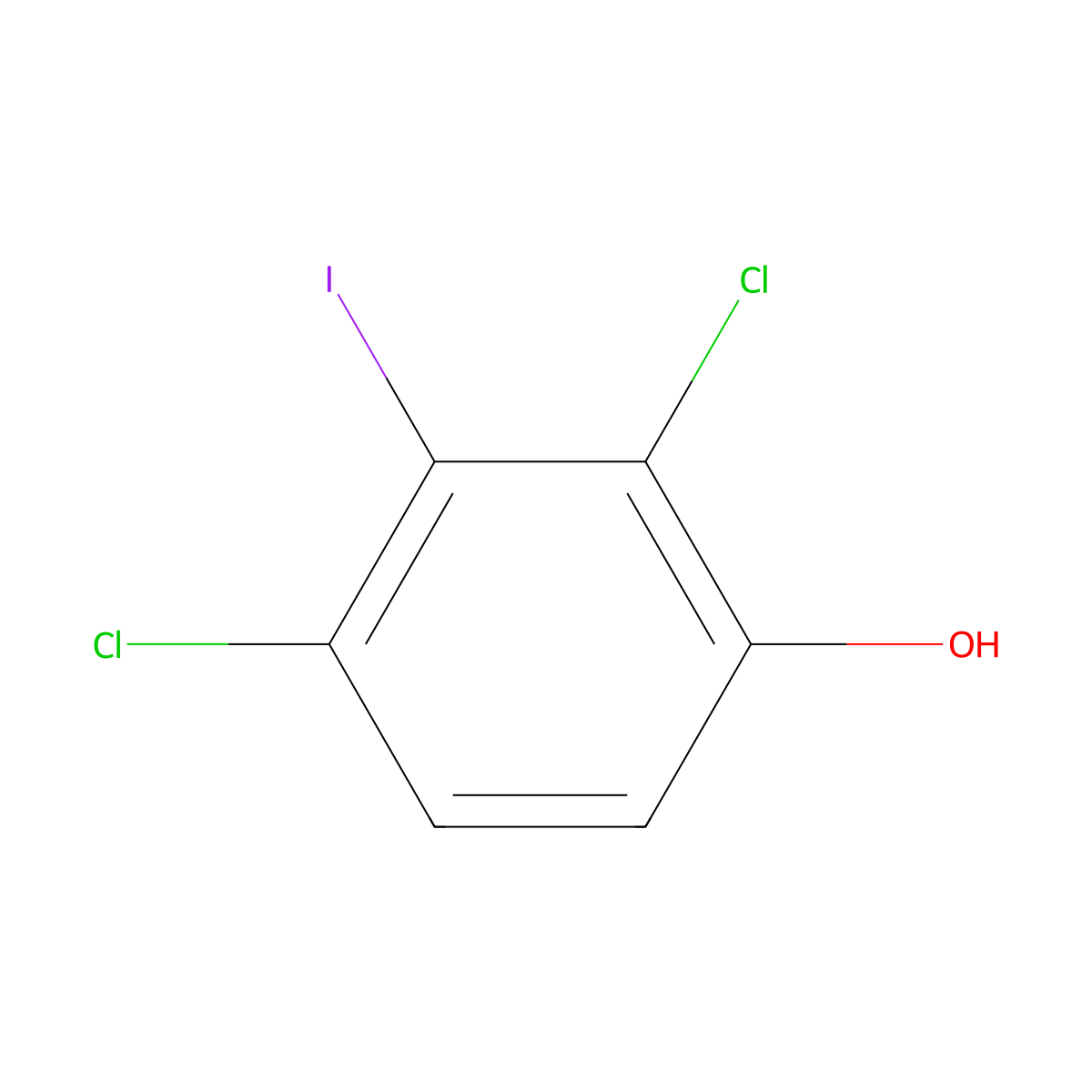 2,4-Dichloro-3-iodophenol molecular structure, CAS 1804413-92-0