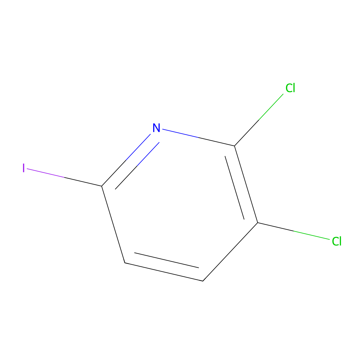 2,3-Dichloro-6-iodopyridine molecular structure, CAS 1804414-00-3