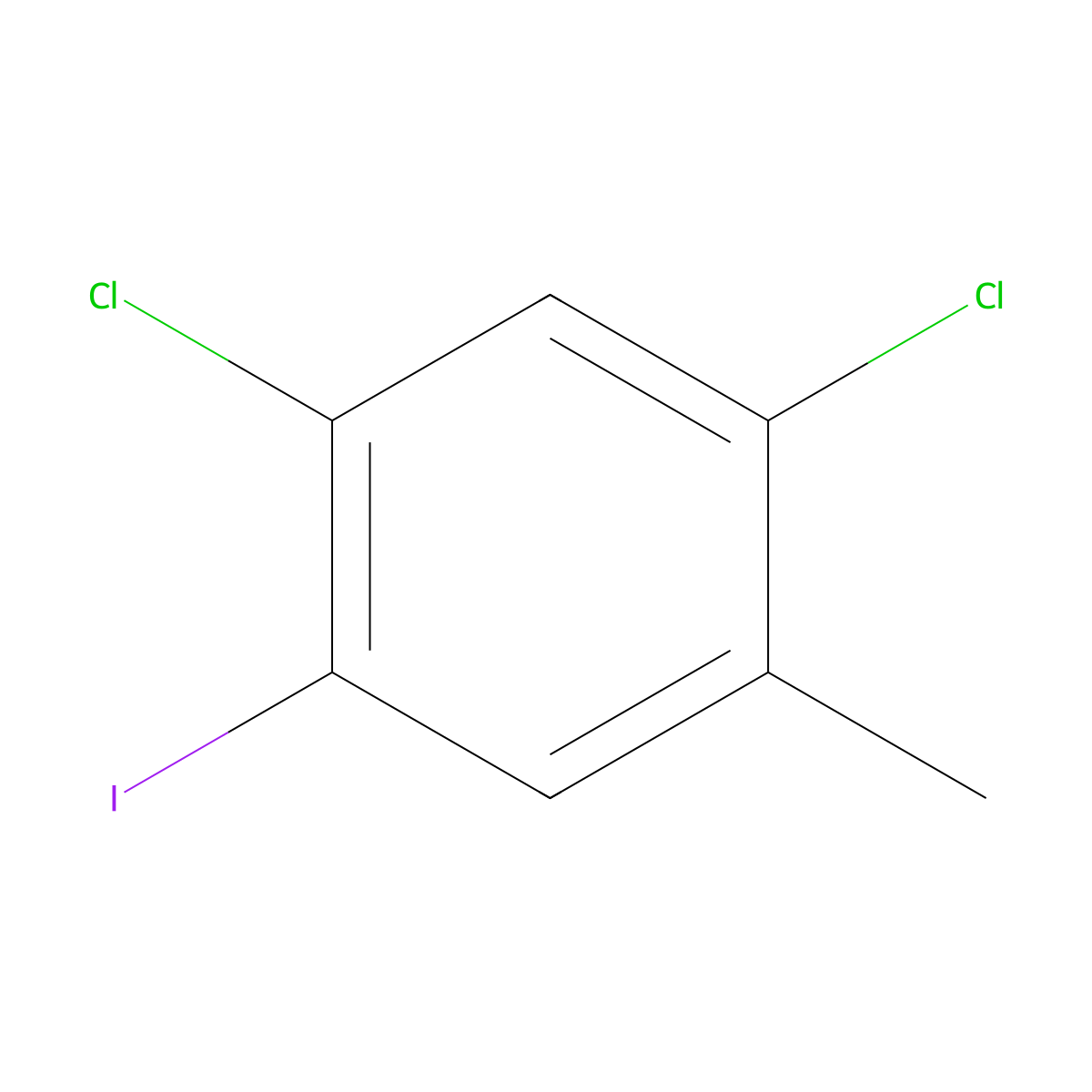 1,5-Dichloro-2-iodo-4-methylbenzene molecular structure, CAS 1804414-08-1