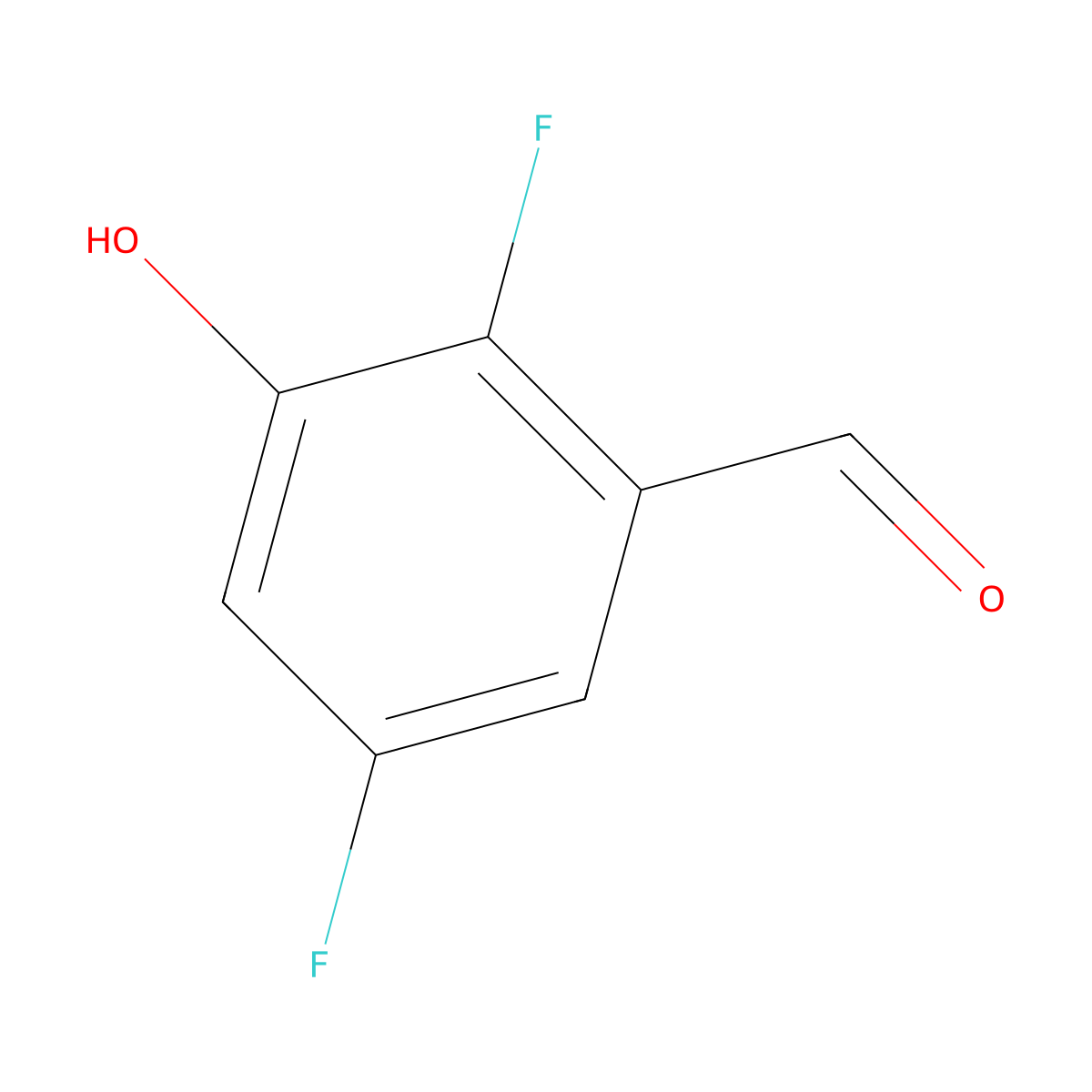 2,5-Difluoro-3-hydroxybenzaldehyde molecular structure, CAS 1804414-29-6