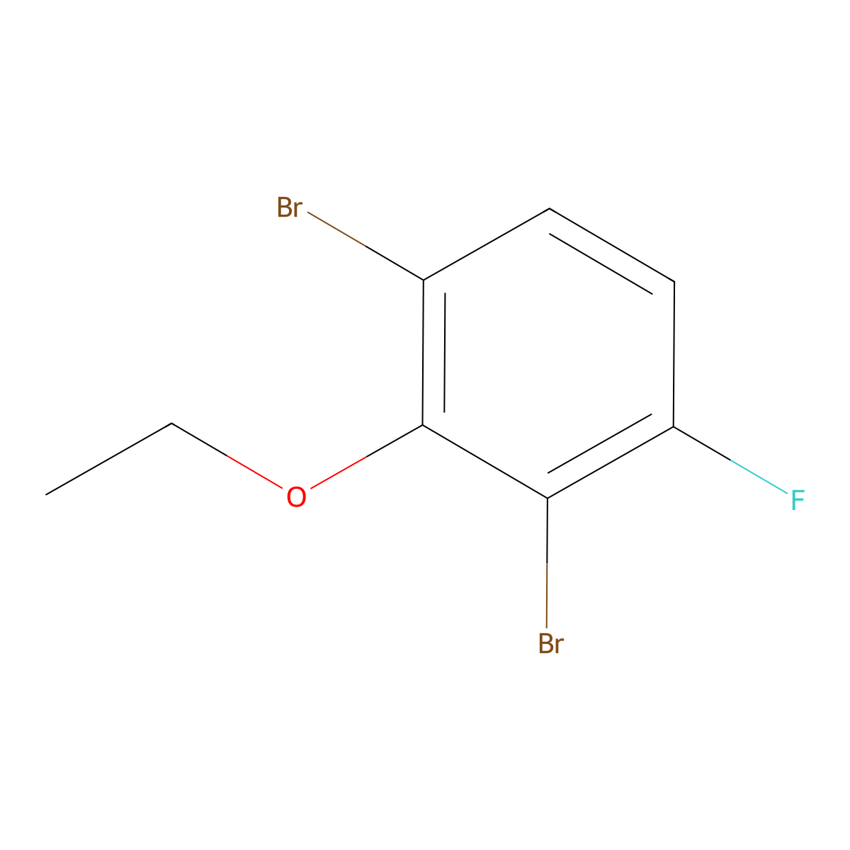 1,3-Dibromo-2-ethoxy-4-fluorobenzene molecular structure, CAS 1804415-94-8