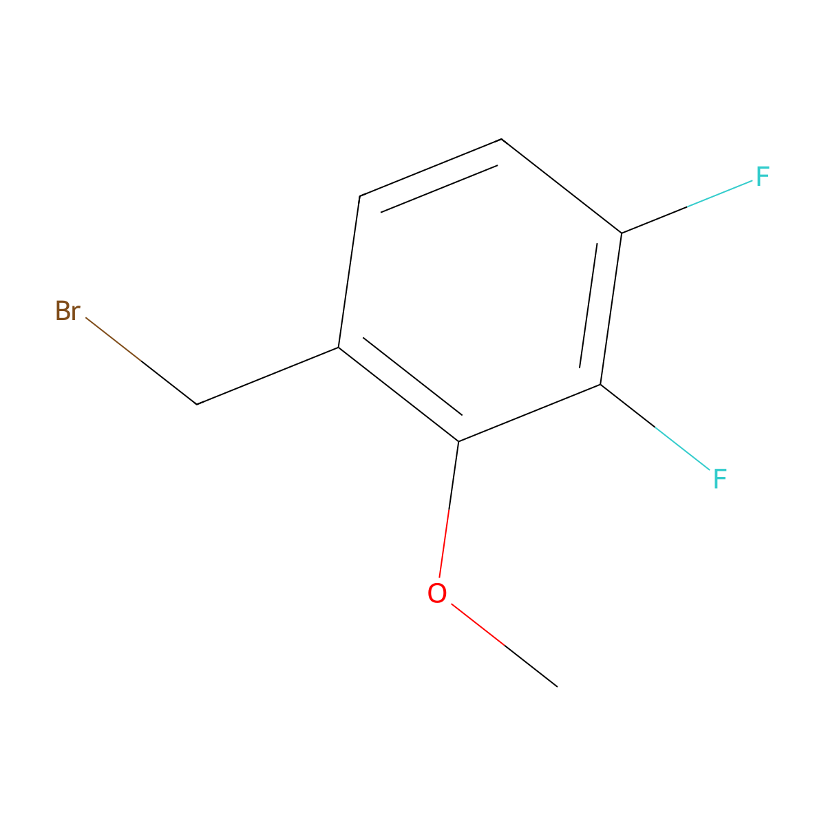 1-(Bromomethyl)-3,4-difluoro-2-methoxybenzene molecular structure, CAS 1804416-43-0