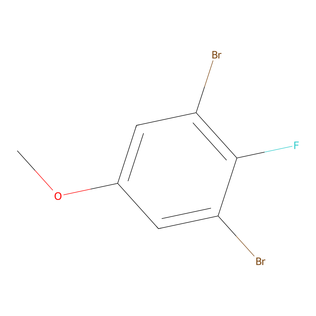 3,5-Dibromo-4-fluoroanisole molecular structure, CAS 1804416-48-5