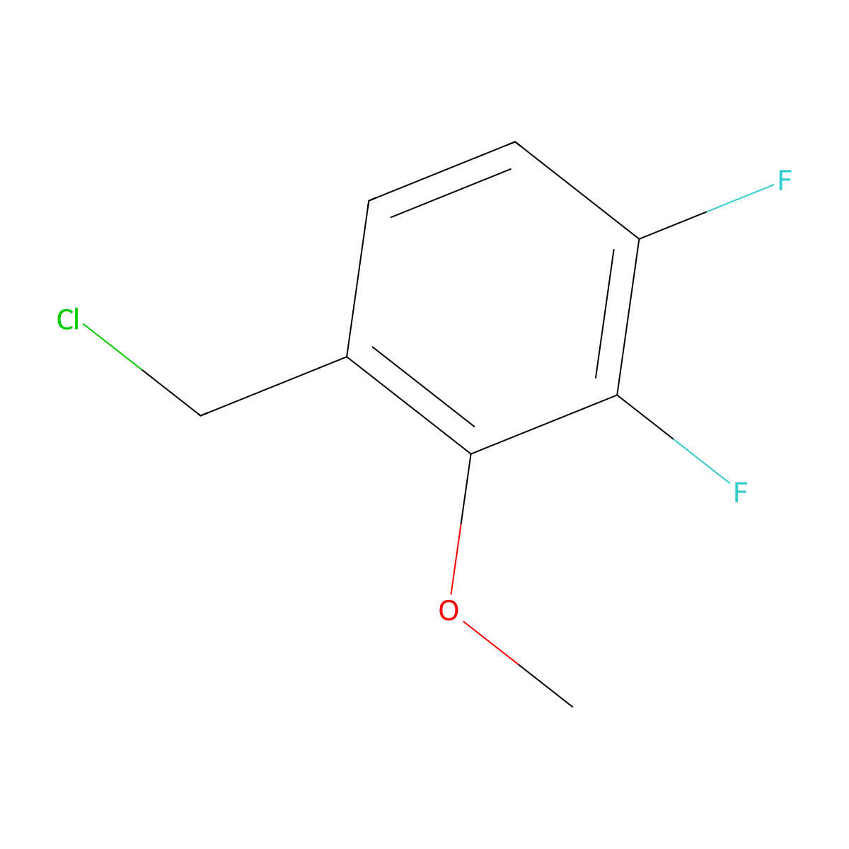 1-(Chloromethyl)-3,4-difluoro-2-methoxybenzene molecular structure, CAS 1804416-83-8