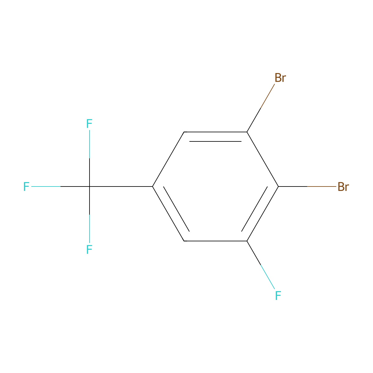 3,4-Dibromo-5-fluorobenzotrifluoride molecular structure, CAS 1804417-25-1