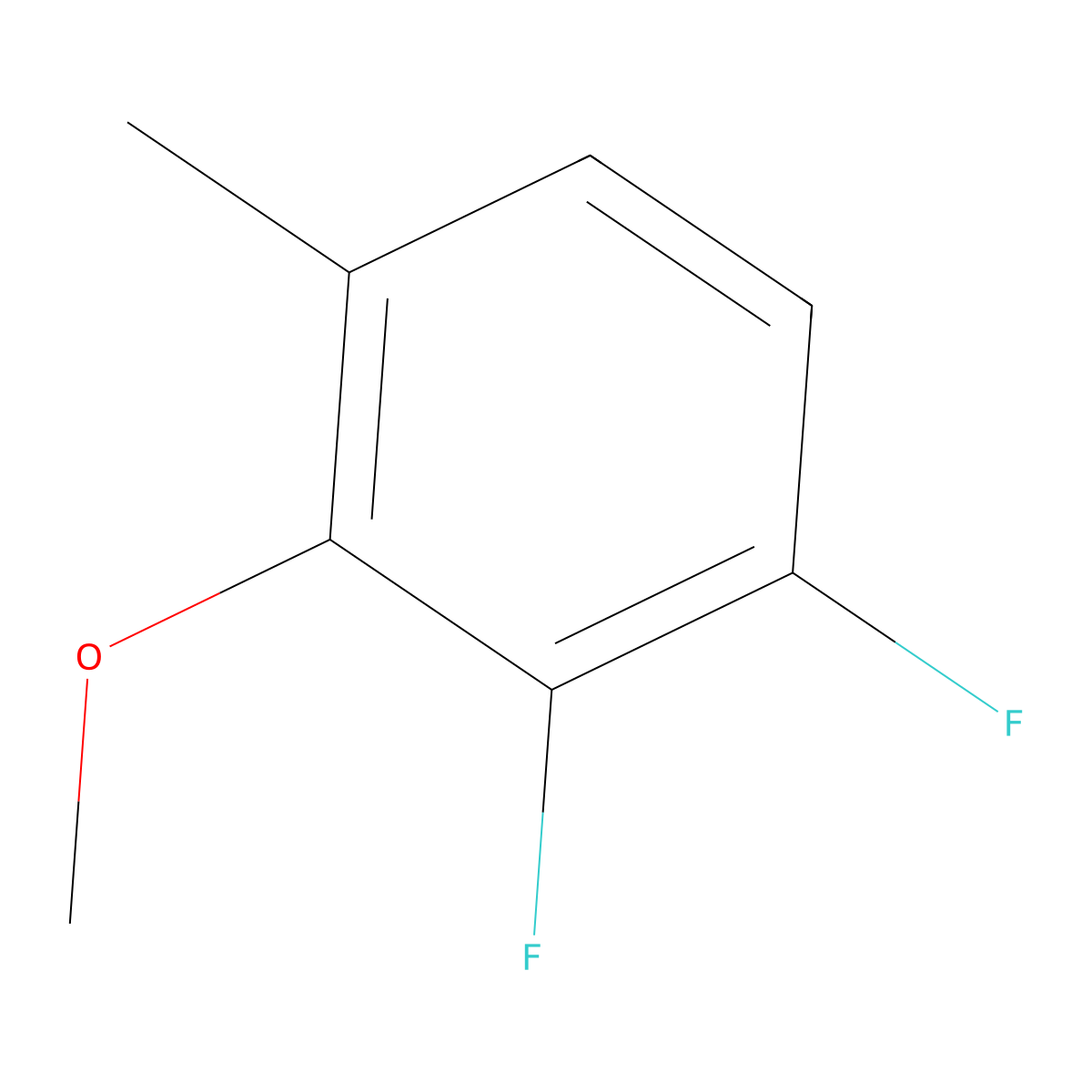 2,3-Difluoro-6-methylanisole molecular structure, CAS 1804417-53-5
