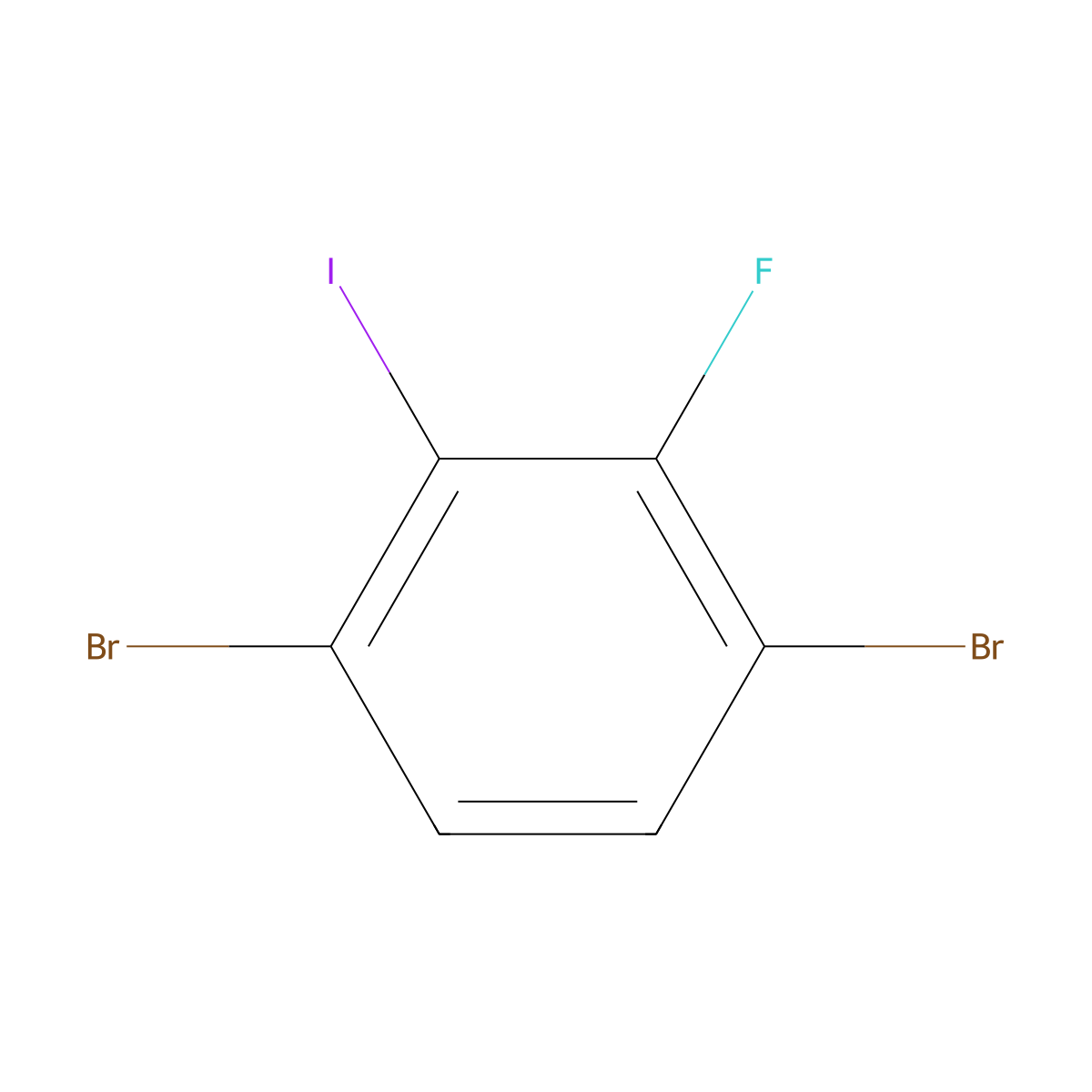 1,4-Dibromo-2-fluoro-3-iodobenzene molecular structure, CAS 1804417-99-9