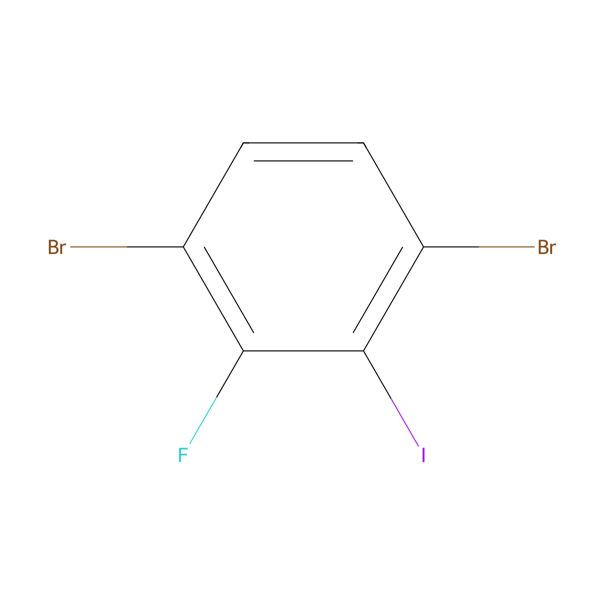 1,4-Dibromo-2-fluoro-3-iodobenzene molecular structure, CAS 1804417-99-9