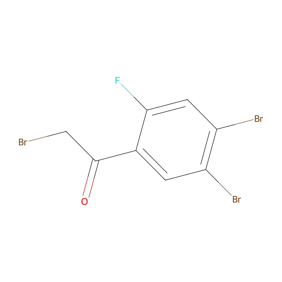 4',5'-Dibromo-2'-fluorophenacyl bromide molecular structure, CAS 1804418-37-8