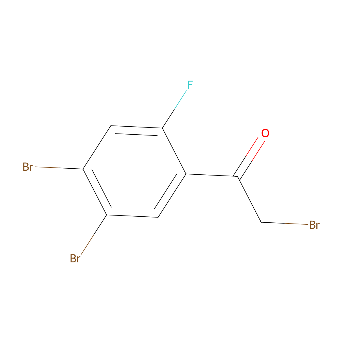 4',5'-Dibromo-2'-fluorophenacyl bromide molecular structure, CAS 1804418-37-8