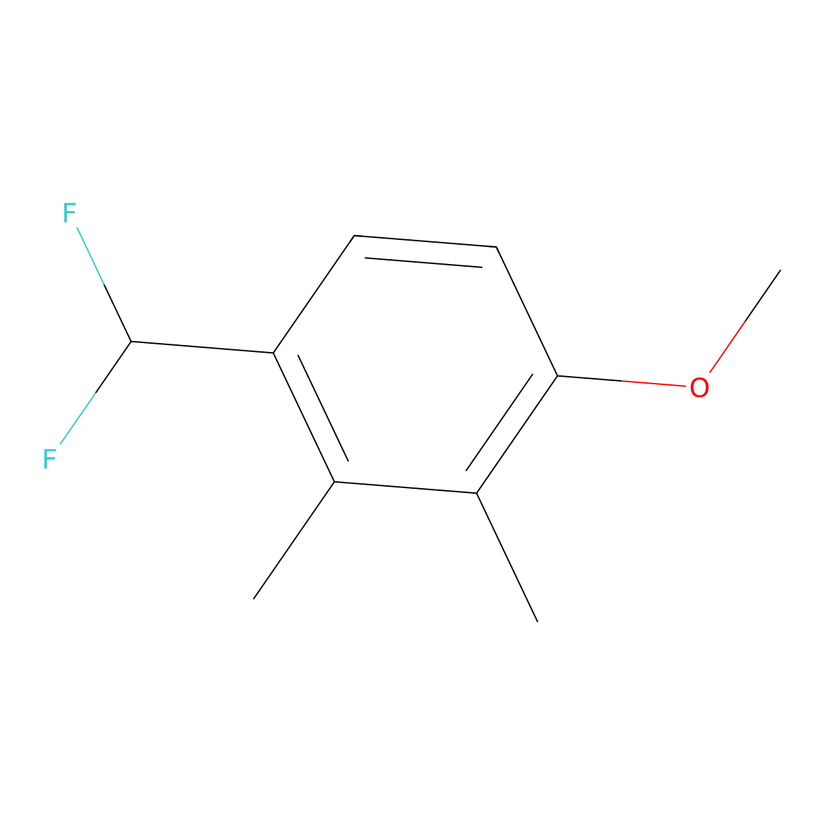 4-Difluoromethyl-2,3-dimethylanisole molecular structure, CAS 1804418-44-7