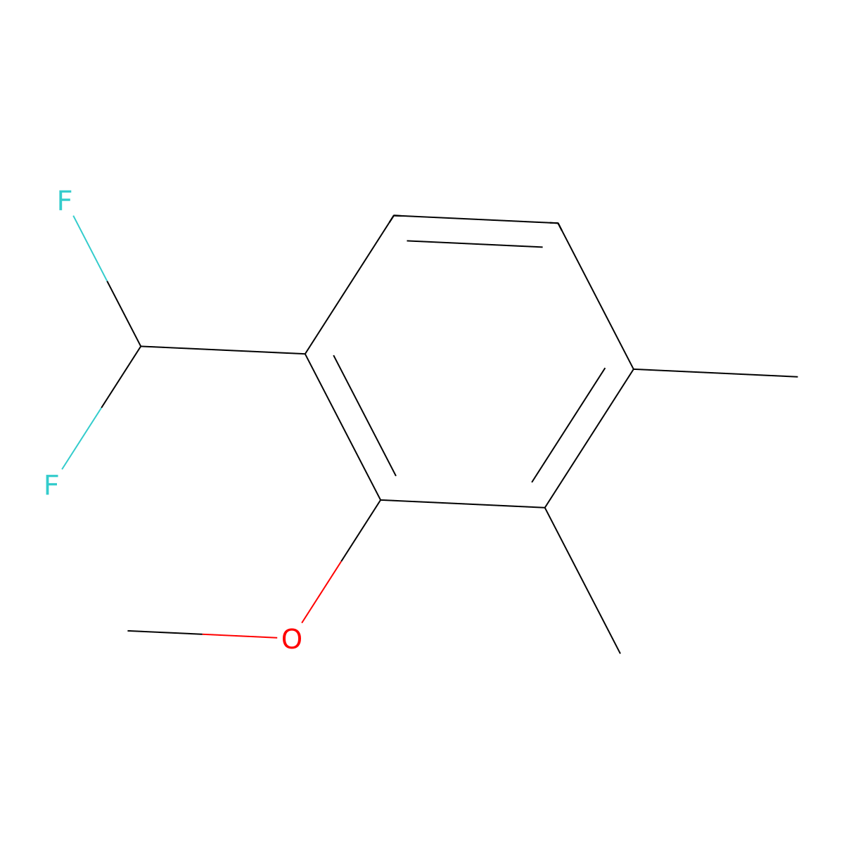 6-Difluoromethyl-2,3-dimethylanisole molecular structure, CAS 1804418-59-4