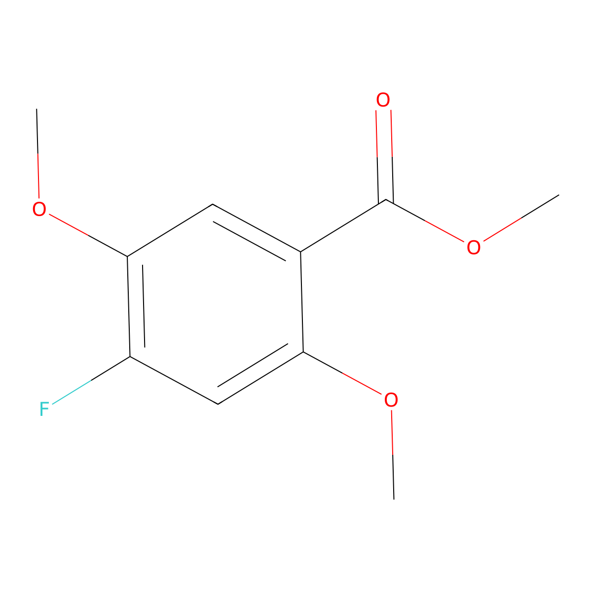 Methyl 4-fluoro-2,5-dimethoxybenzoate molecular structure, CAS 1804419-11-1