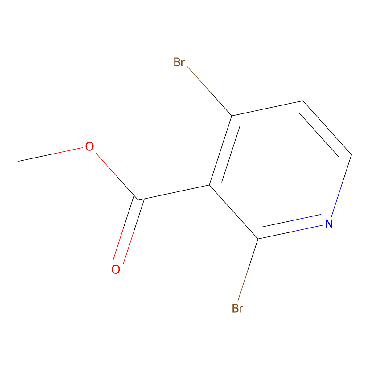 Methyl 2,4-dibromonicotinate molecular structure, CAS 1804420-28-7
