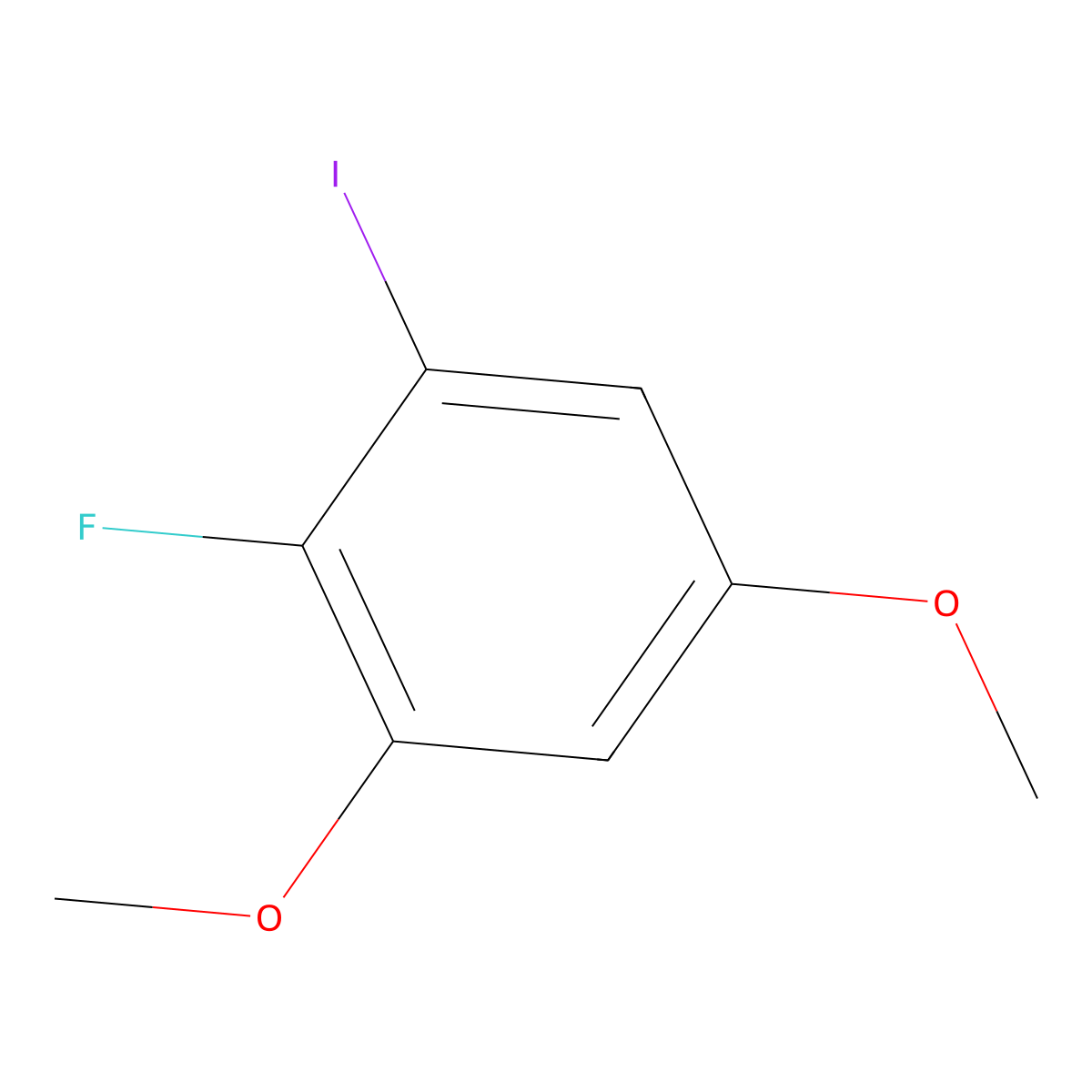 2-Fluoro-1-iodo-3,5-dimethoxybenzene molecular structure, CAS 1804420-31-2