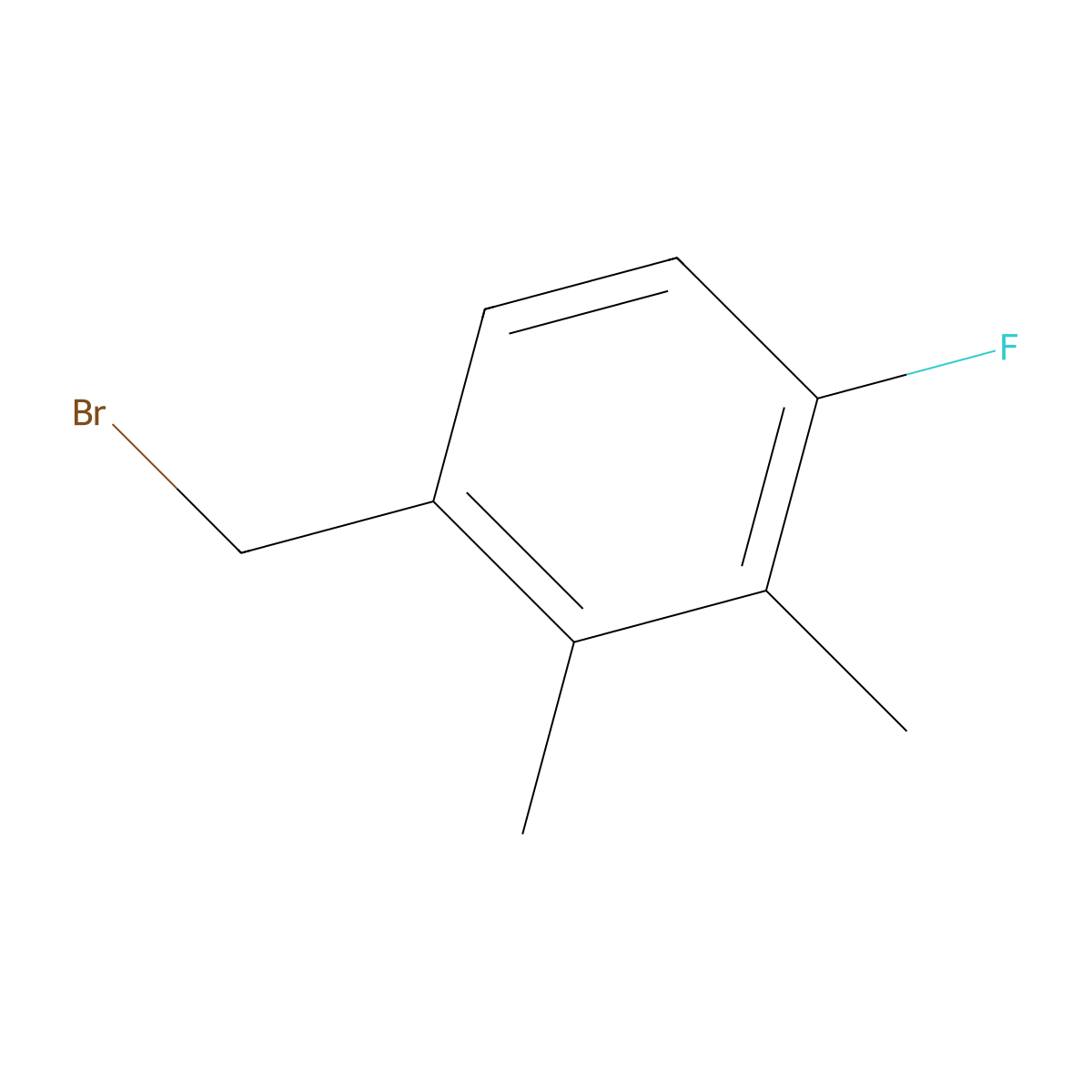 1-(Bromomethyl)-4-fluoro-2,3-dimethylbenzene molecular structure, CAS 1804431-97-7