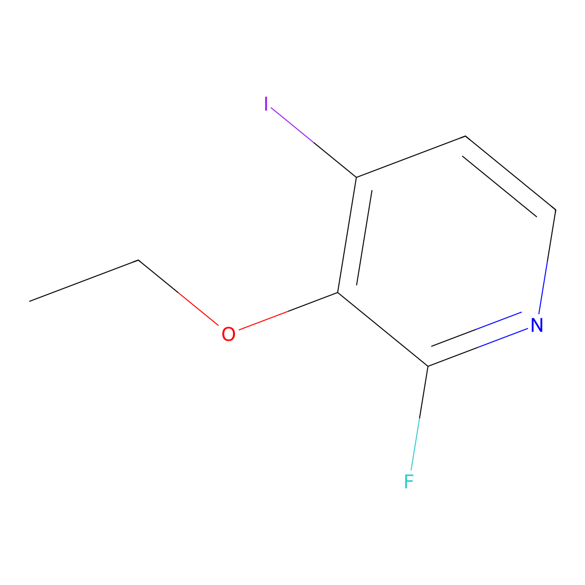 3-Ethoxy-2-fluoro-4-iodopyridine molecular structure, CAS 1804432-82-3