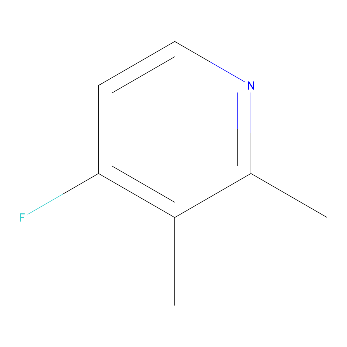 4-Fluoro-2,3-dimethylpyridine molecular structure, CAS 1804432-93-6