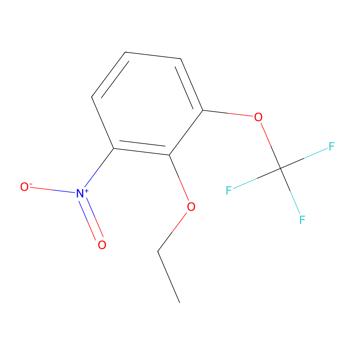 2-Ethoxy-1-nitro-3-(trifluoromethoxy)benzene molecular structure, CAS 1804433-06-4