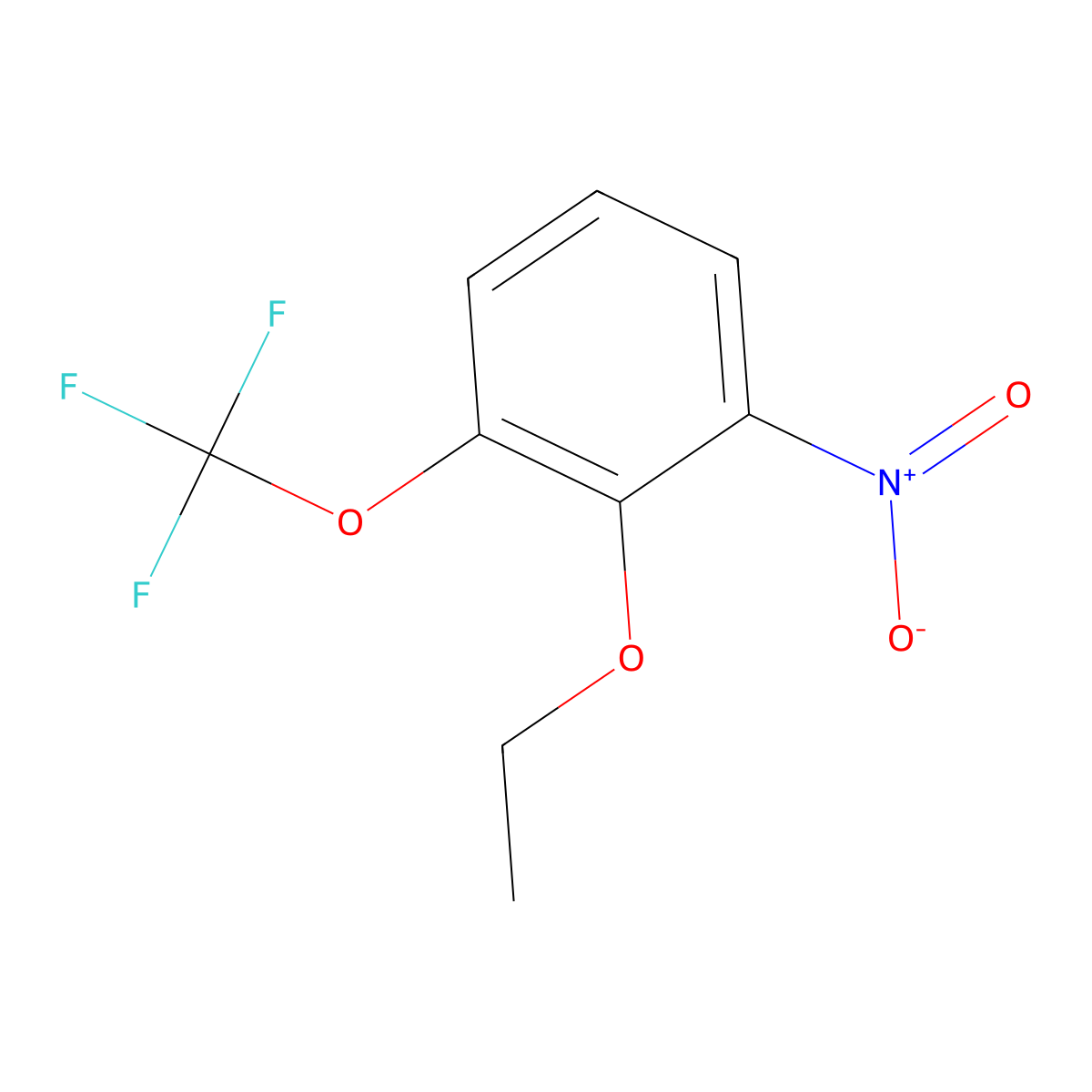 2-Ethoxy-1-nitro-3-(trifluoromethoxy)benzene molecular structure, CAS 1804433-06-4