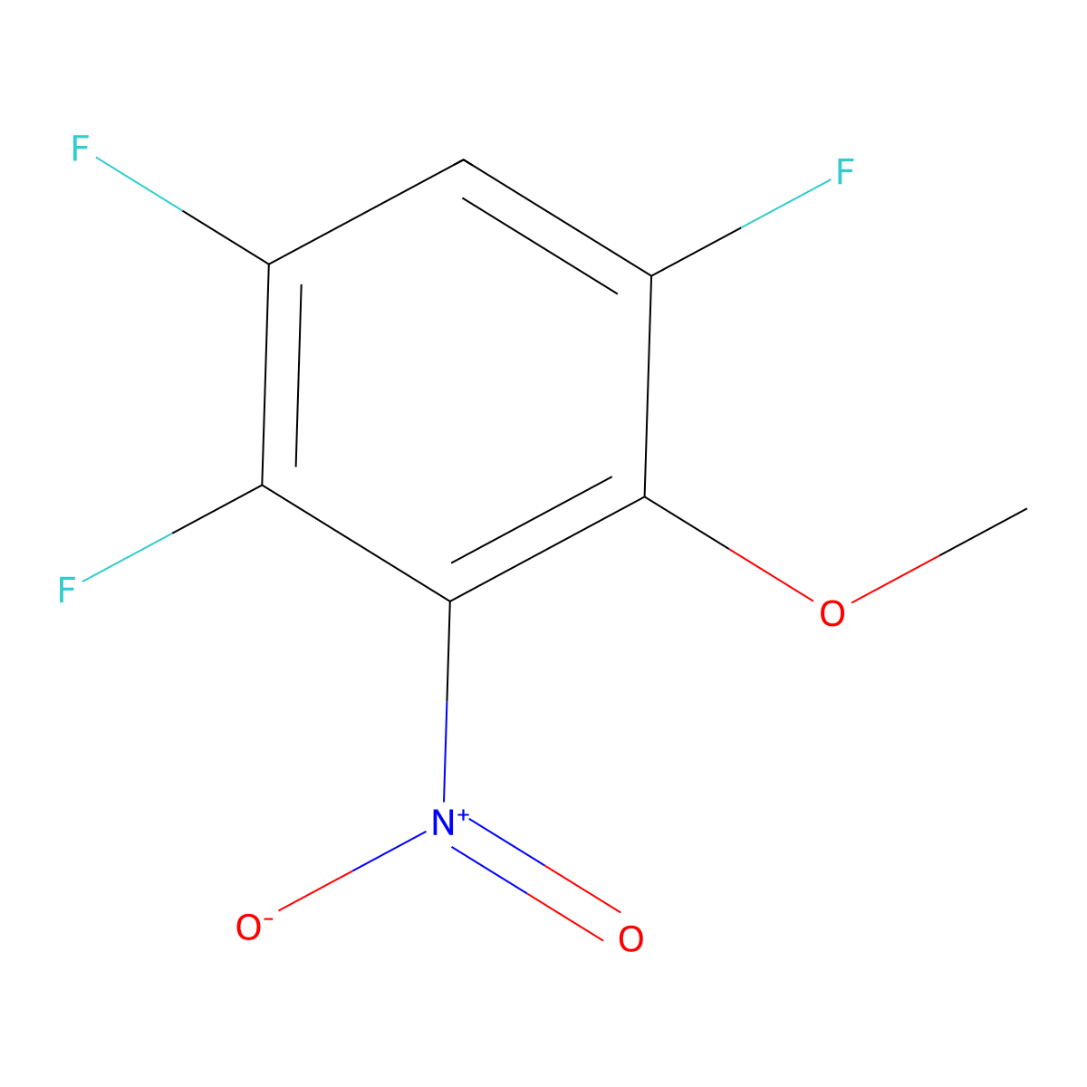 1,2,5-Trifluoro-4-methoxy-3-nitrobenzene molecular structure, CAS 1804458-32-9