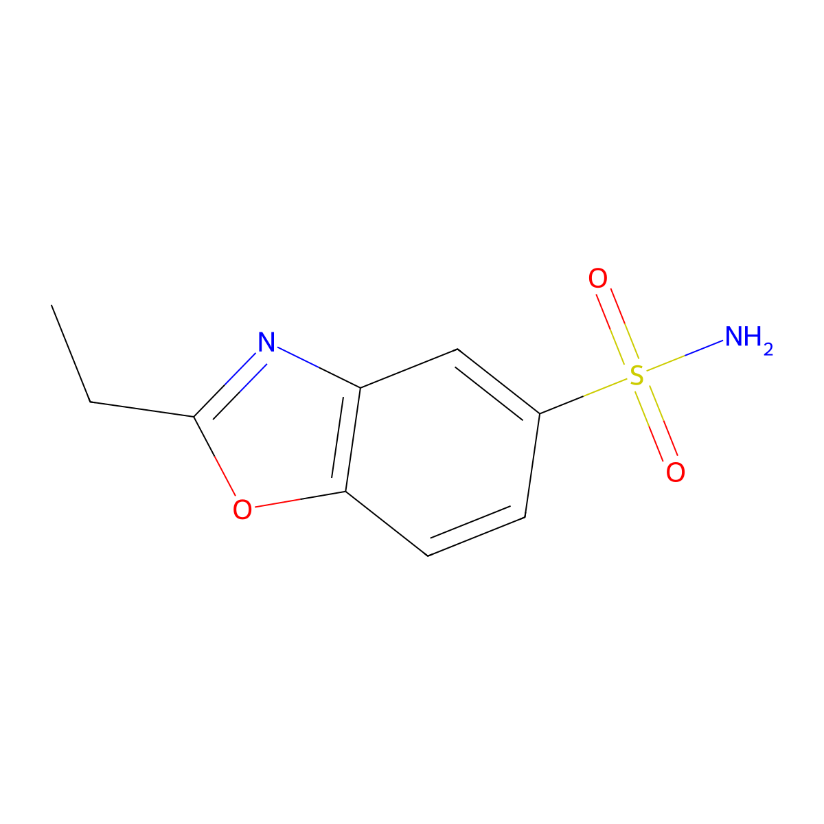 2-Ethyl-1,3-benzoxazole-5-sulfonamide molecular structure, CAS 1804470-04-9