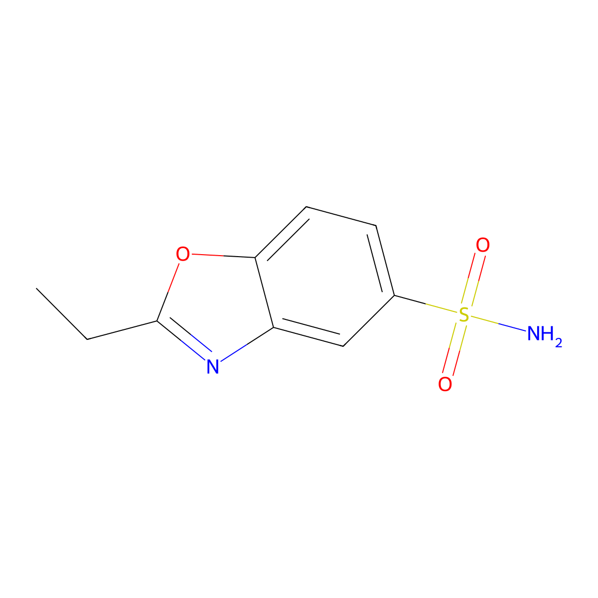 2-Ethyl-1,3-benzoxazole-5-sulfonamide molecular structure, CAS 1804470-04-9