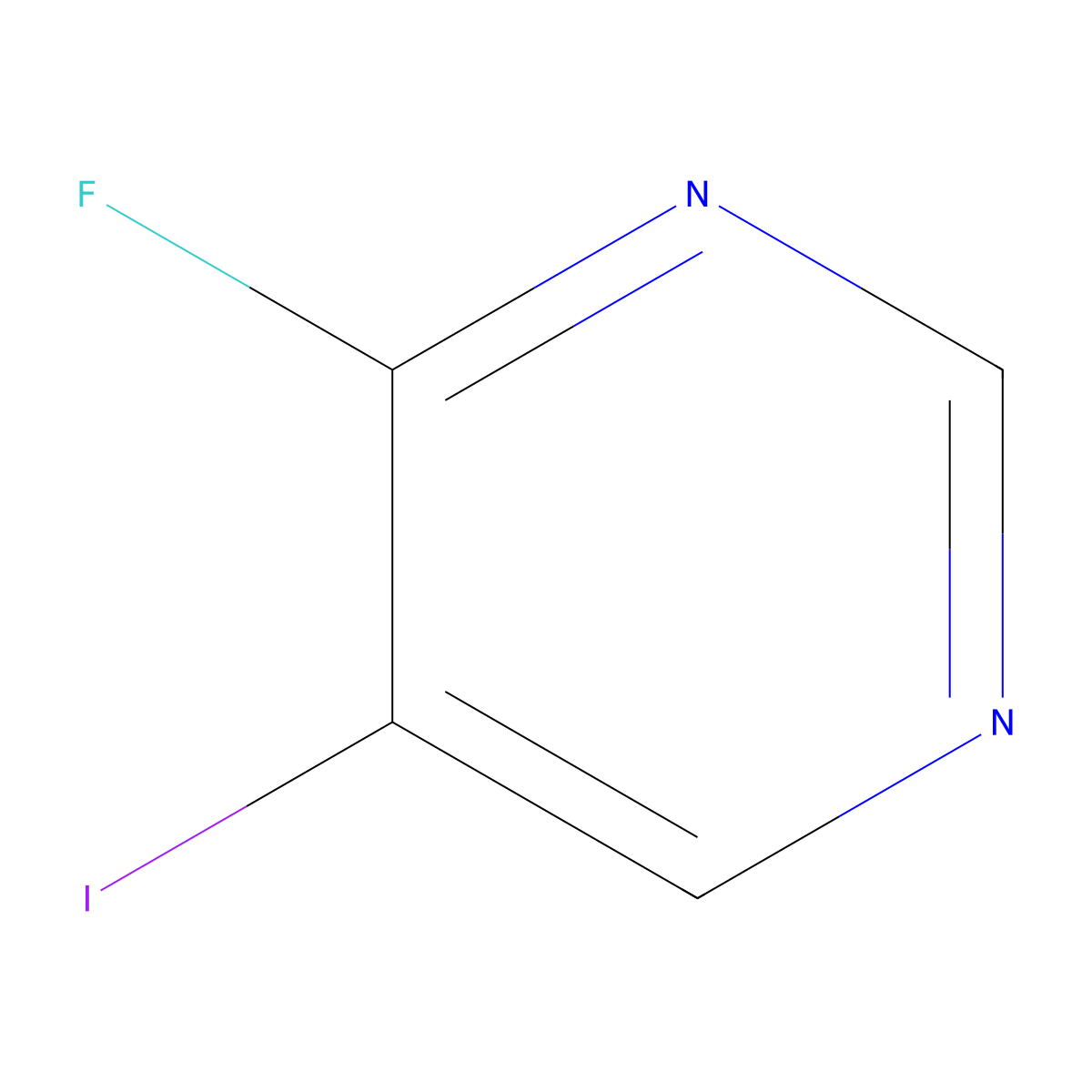 4-Fluoro-5-iodopyrimidine molecular structure, CAS 1804490-26-3