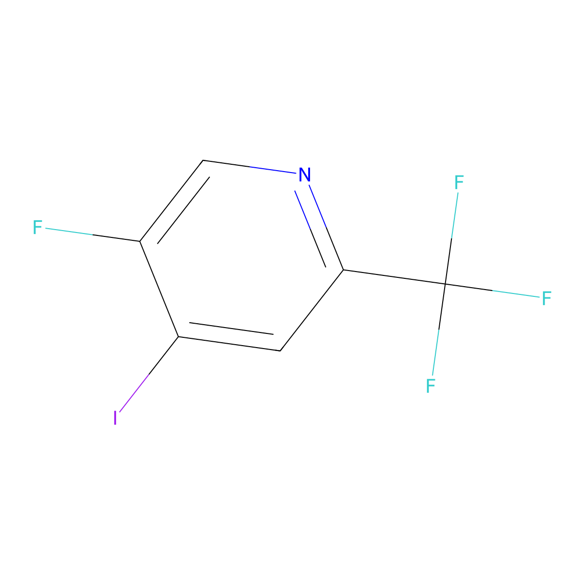 5-Fluoro-4-iodo-2-(trifluoromethyl)pyridine molecular structure, CAS 1804490-93-4