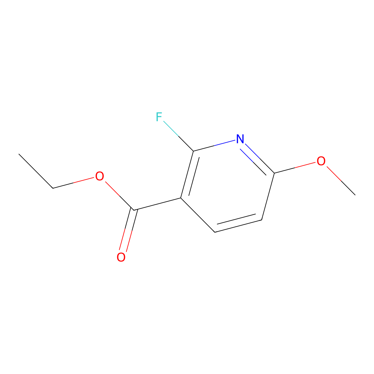 Ethyl 2-fluoro-6-methoxynicotinate molecular structure, CAS 1804494-01-6