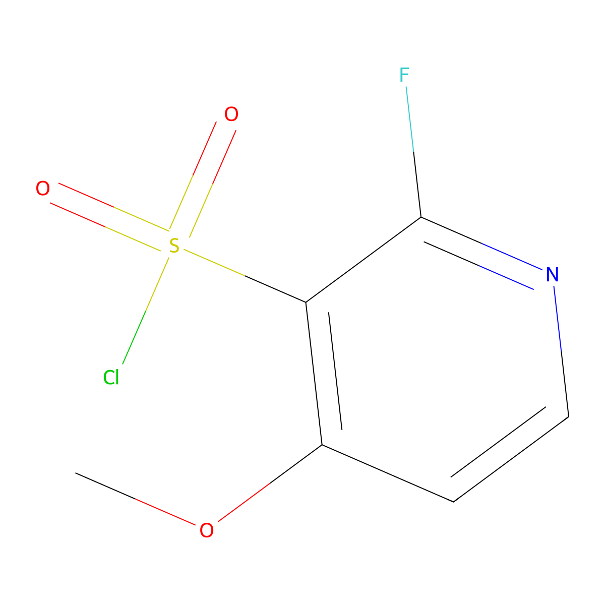 2-Fluoro-4-methoxypyridine-3-sulfonyl chloride molecular structure, CAS 1804494-36-7