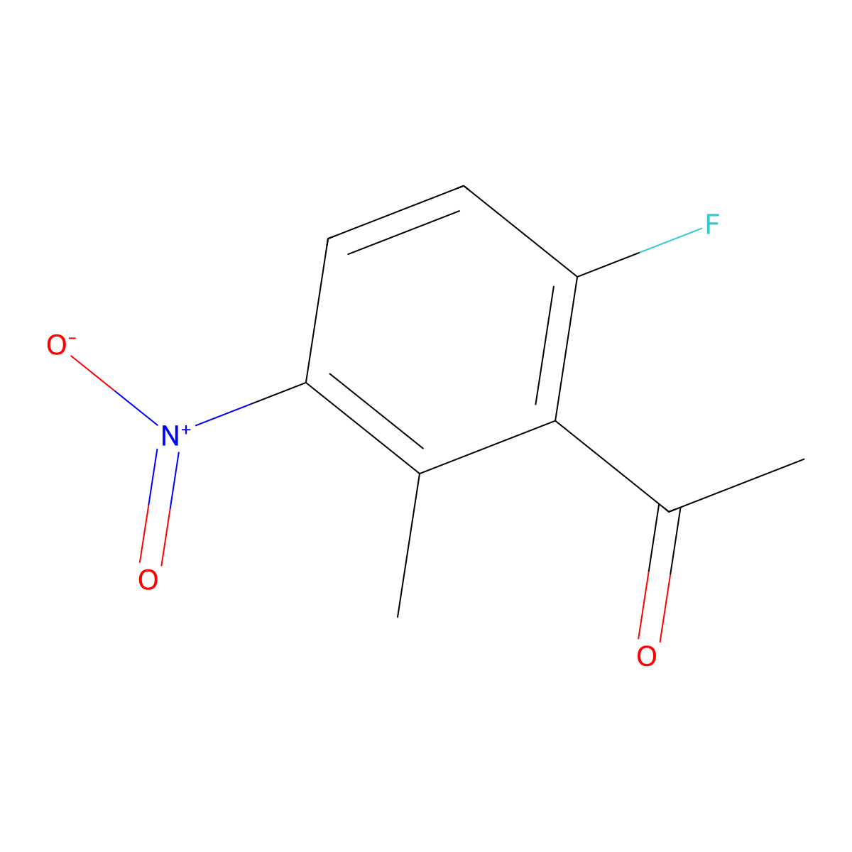 6'-Fluoro-2'-methyl-3'-nitroacetophenone molecular structure, CAS 1804495-40-6