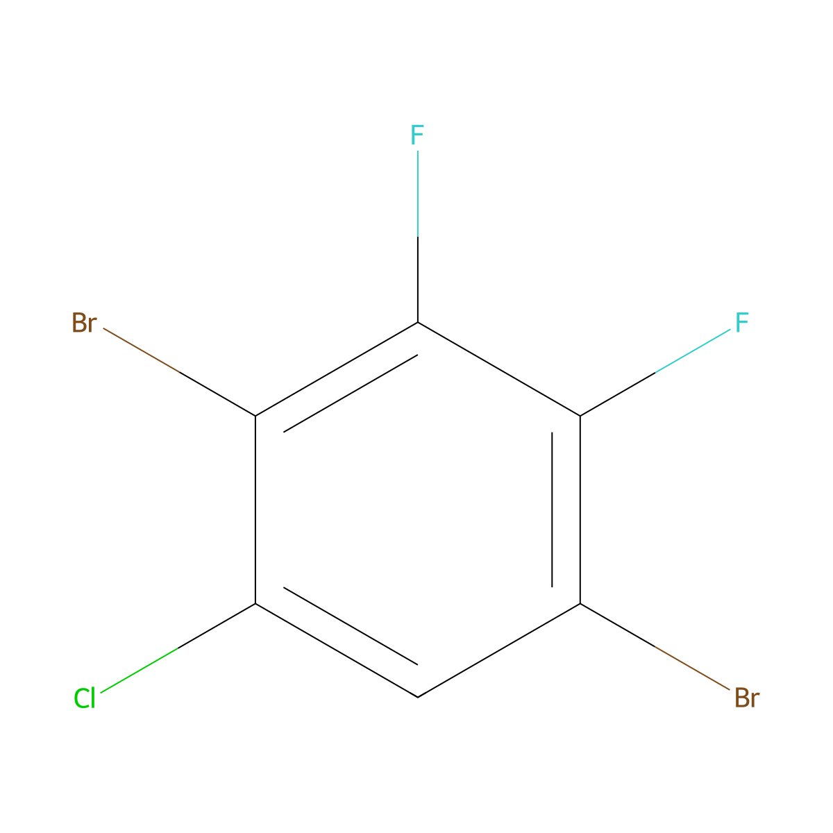 1-Chloro-2,5-dibromo-3,4-difluorobenzene molecular structure, CAS 1804507-33-2