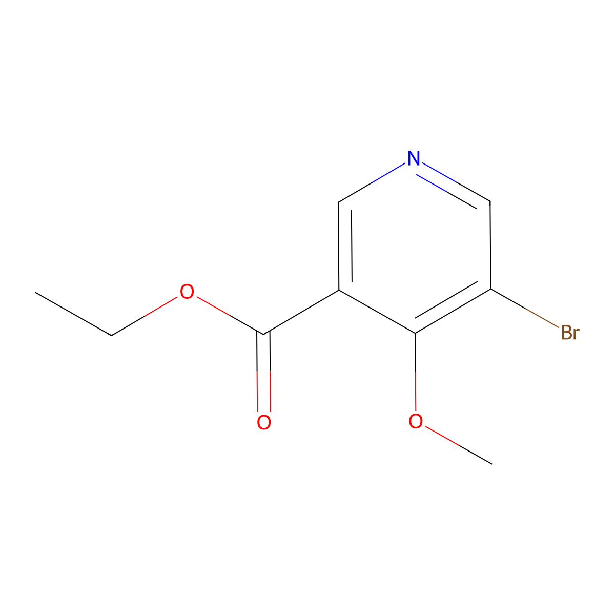 Ethyl 5-bromo-4-methoxynicotinate molecular structure, CAS 1804507-74-1