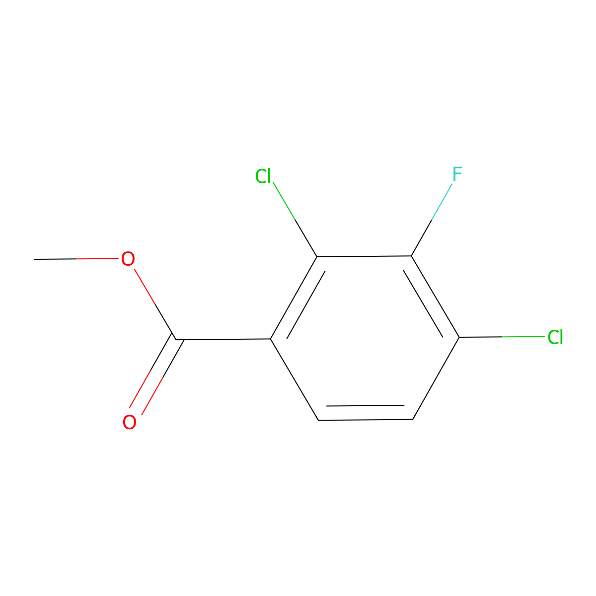 Methyl 2,4-dichloro-3-fluorobenzoate molecular structure, CAS 1804514-49-5